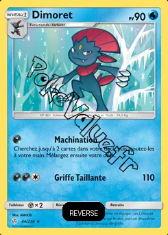 Carte Pokémon Dimoret Reverse n°44 de la série Éclipse Cosmique
