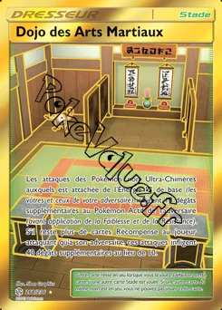 Carte Pokémon Dojo des Arts Martiaux n°268 de la série Éclipse Cosmique
