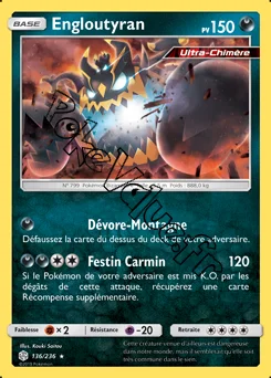 Carte Pokémon Engloutyran n°136 de la série Éclipse Cosmique