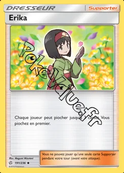 Carte Pokémon Erika n°191 de la série Éclipse Cosmique