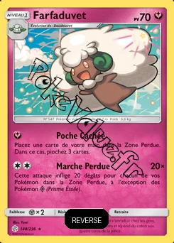 Carte Pokémon Farfaduvet Reverse n°148 de la série Éclipse Cosmique