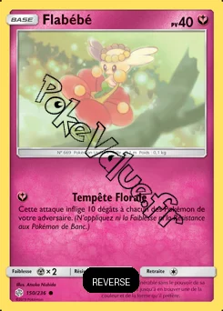 Carte Pokémon Flabébé  Reverse n°150 de la série Éclipse Cosmique