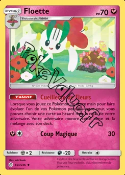 Carte Pokémon Floette  n°151 de la série Éclipse Cosmique