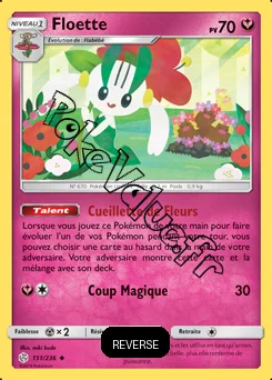 Carte Pokémon Floette  Reverse n°151 de la série Éclipse Cosmique