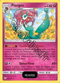 Carte Pokémon Florges  Reverse n°152 de la série Éclipse Cosmique