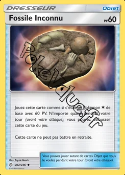 Carte Pokémon Fossile Inconnu n°207 de la série Éclipse Cosmique
