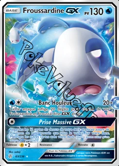 Carte Pokémon Froussardine GX n°63 de la série Éclipse Cosmique