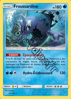 Carte Pokémon Froussardine n°62 de la série Éclipse Cosmique