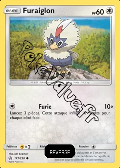 Carte Pokémon Furaiglon Reverse n°177 de la série Éclipse Cosmique