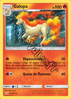 Carte Pokémon Galopa n°24 de la série Éclipse Cosmique