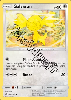 Carte Pokémon Galvaran n°179 de la série Éclipse Cosmique