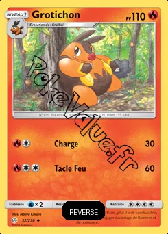 Carte Pokémon Grotichon Reverse n°32 de la série Éclipse Cosmique