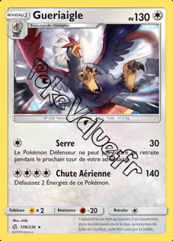 Carte Pokémon Gueriaigle n°178 de la série Éclipse Cosmique