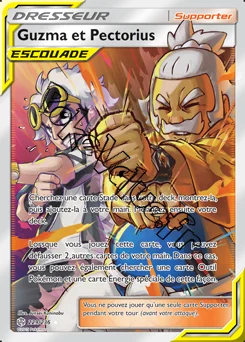 Carte Pokémon Guzma et Pectorius n°229 de la série Éclipse Cosmique