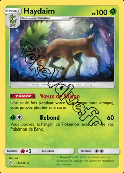 Carte Pokémon Haydaim n°16 de la série Éclipse Cosmique