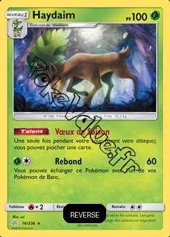 Carte Pokémon Haydaim Reverse n°16 de la série Éclipse Cosmique
