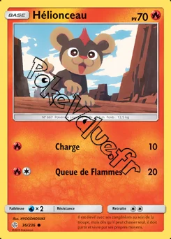 Carte Pokémon Hélionceau n°36 de la série Éclipse Cosmique