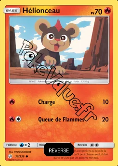 Carte Pokémon Hélionceau Reverse n°36 de la série Éclipse Cosmique