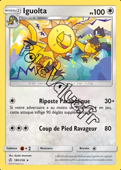 Carte Pokémon Iguolta n°180 de la série Éclipse Cosmique