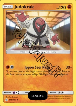 Carte Pokémon Judokrak Reverse n°118 de la série Éclipse Cosmique