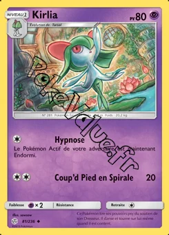 Carte Pokémon Kirlia  n°81 de la série Éclipse Cosmique