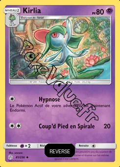Carte Pokémon Kirlia  Reverse n°81 de la série Éclipse Cosmique