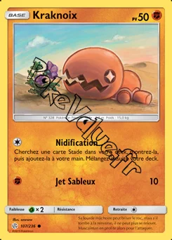 Carte Pokémon Kraknoix n°107 de la série Éclipse Cosmique