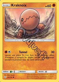 Carte Pokémon Kraknoix n°108 de la série Éclipse Cosmique
