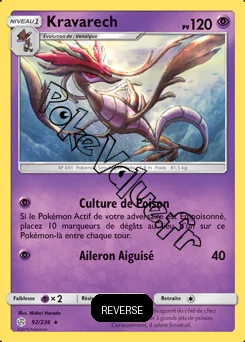 Carte Pokémon Kravarech Reverse n°92 de la série Éclipse Cosmique