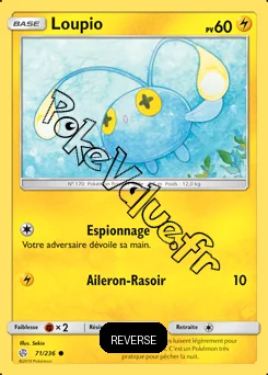 Carte Pokémon Loupio Reverse n°71 de la série Éclipse Cosmique