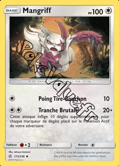 Carte Pokémon Mangriff n°173 de la série Éclipse Cosmique
