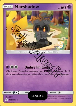 Carte Pokémon Marshadow  Reverse n°103 de la série Éclipse Cosmique