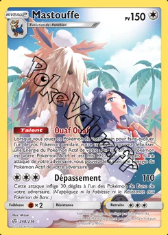 Carte Pokémon Mastouffe n°248 de la série Éclipse Cosmique