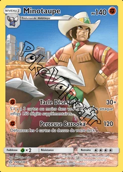 Carte Pokémon Minotaupe n°246 de la série Éclipse Cosmique
