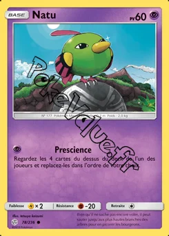 Carte Pokémon Natu  n°78 de la série Éclipse Cosmique