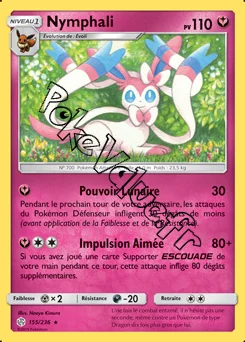 Carte Pokémon Nymphali n°155 de la série Éclipse Cosmique