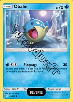 Carte Pokémon Obalie Reverse n°50 de la série Éclipse Cosmique
