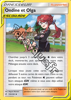 Carte Pokémon Ondine et Olga n°199 de la série Éclipse Cosmique