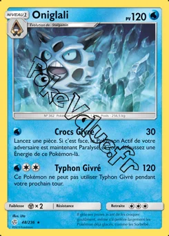 Carte Pokémon Oniglali n°48 de la série Éclipse Cosmique