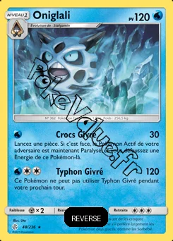 Carte Pokémon Oniglali Reverse n°48 de la série Éclipse Cosmique