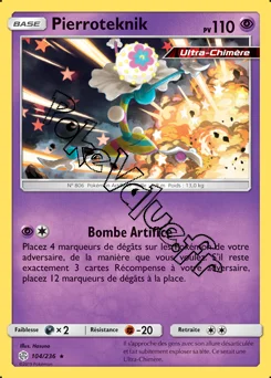 Carte Pokémon Pierroteknik n°104 de la série Éclipse Cosmique