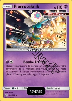 Carte Pokémon Pierroteknik Reverse n°104 de la série Éclipse Cosmique