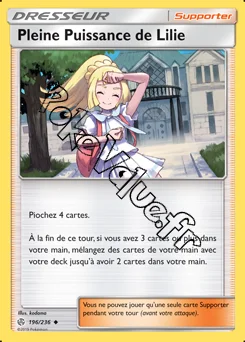 Carte Pokémon Pleine Puissance de Lilie n°196 de la série Éclipse Cosmique