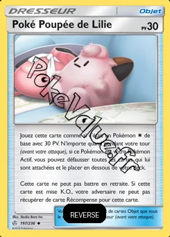 Carte Pokémon Poké Poupée de Lilie Reverse n°197 de la série Éclipse Cosmique