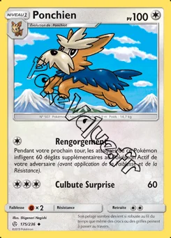 Carte Pokémon Ponchien n°175 de la série Éclipse Cosmique