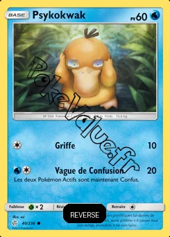Carte Pokémon Psykokwak Reverse n°40 de la série Éclipse Cosmique