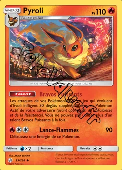 Carte Pokémon Pyroli n°25 de la série Éclipse Cosmique