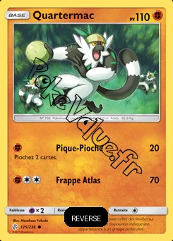 Carte Pokémon Quartermac Reverse n°125 de la série Éclipse Cosmique