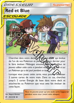 Carte Pokémon Red et Blue n°202 de la série Éclipse Cosmique