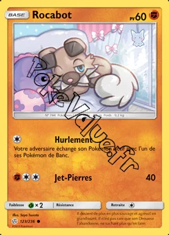 Carte Pokémon Rocabot n°123 de la série Éclipse Cosmique